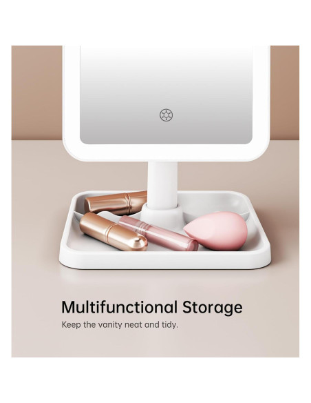 Espejo de Maquillaje Iluminado Famihomii 29.2x17cm 360 USB
