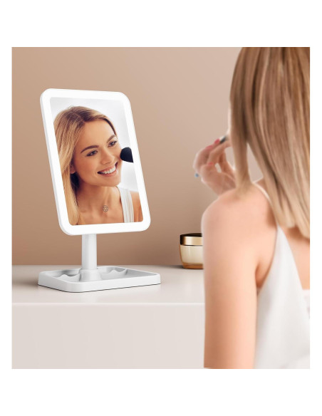 Espejo de Maquillaje Iluminado Famihomii 29.2x17cm 360 USB