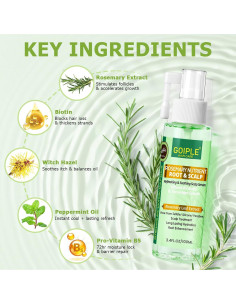 Spray de Agua de Romero WOZUTUNT para Crecimiento del Cabello 2