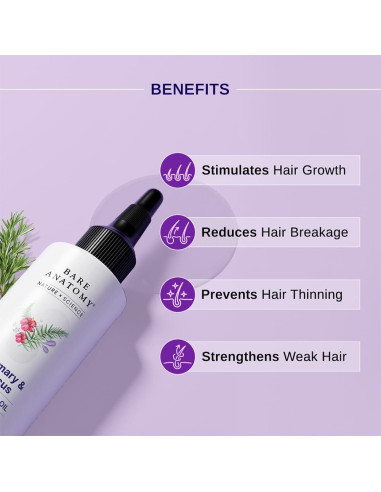 Aceite Crecimiento Capilar Bare Anatomy 100ml Romero Hibisco