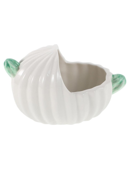 Bañera de Cerámica para Hámster Cactus 12x8.5cm Blanca