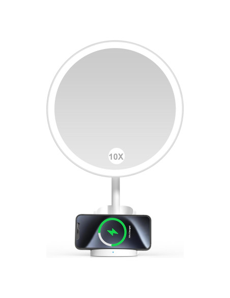 Espejo de Maquillaje Iluminado Yls 33 cm 1x/10x Carga Qi