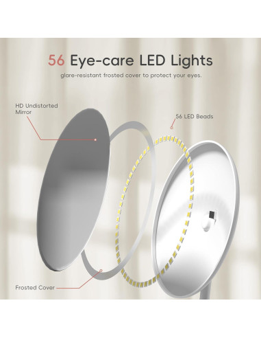 Espejo de Maquillaje Iluminado Yls 33 cm 1x/10x Carga Qi