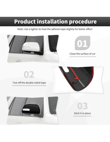 Cubiertas de Espejo Retrovisor CheroCar para Toyota 4Runner 2010-2025