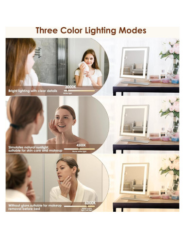 Espejo de Maquillaje Iluminado Beelux 30 cm con 10X de Aumento