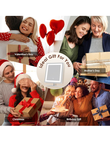 Espejo de Maquillaje Iluminado Beelux 30 cm con 10X de Aumento