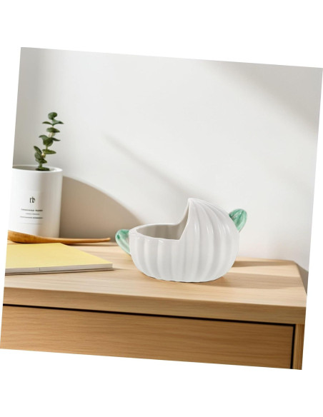 Bañera de Cerámica para Hámster Cactus 12x8.5cm Blanca