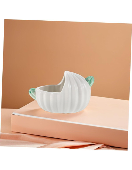 Bañera de Cerámica para Hámster Cactus 12x8.5cm Blanca