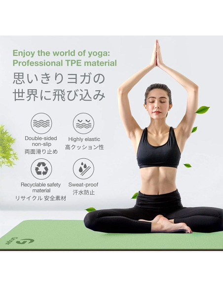 Alfombrilla de Yoga Antideslizante Gruper 183x61 cm 0.85 cm