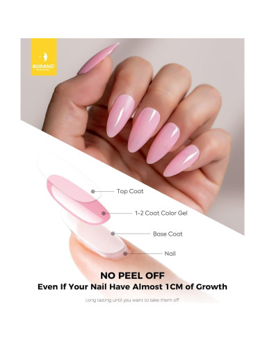 Esmalte de Uñas en Gel BURANO 15ml Rosa 702 Neon Removible