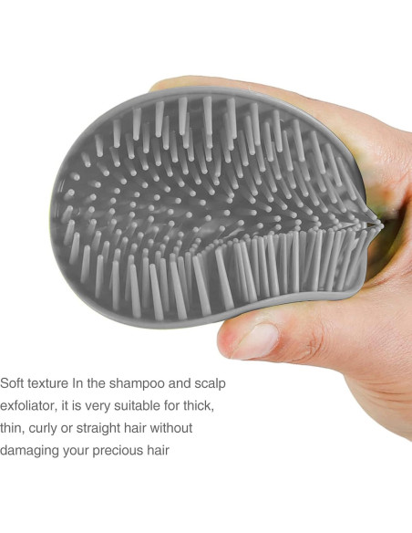 2 Cepillos Masajeadores de Cuero Cabelludo Silicona MOGALY