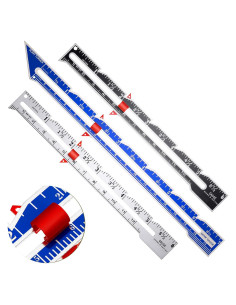 Juego de 3 Medidores de Costura de Metal Frienda 15 y 18 cm