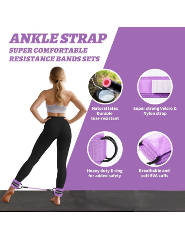 Conjunto de Bandas de Resistencia KUTIZE para Tobillos y Glúteos