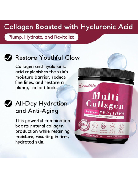 Polvo de Colágeno Hidrolizado Beautide 350g - Sin Sabor, Keto