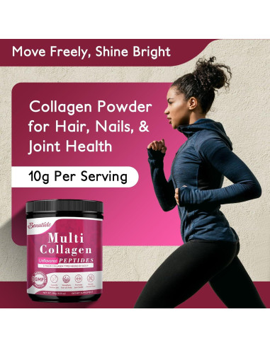 Polvo de Colágeno Hidrolizado Beautide 350g - Sin Sabor, Keto