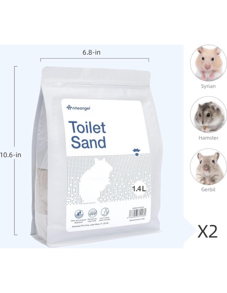 Baño de Arena para Hámster Niteangel 1.4L Azul - Suave y Limpio