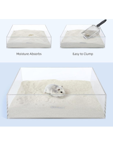 Baño de Arena para Hámster Niteangel 1.4L Azul - Suave y Limpio