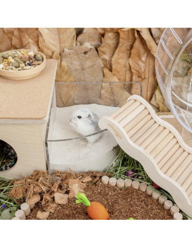 Baño de Arena para Hámster Niteangel 1.4L Azul - Suave y Limpio