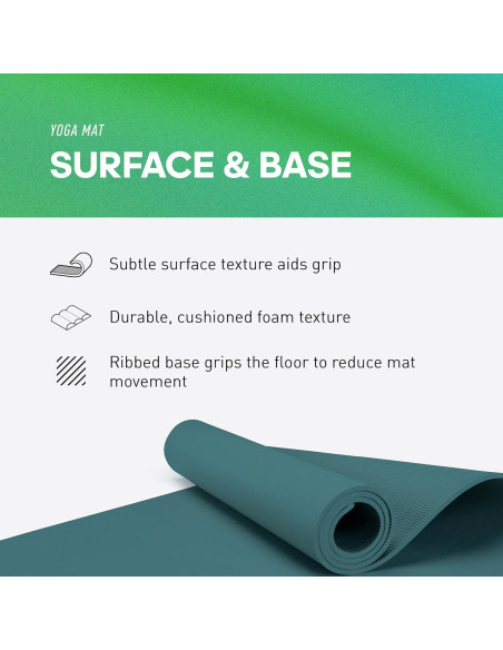 Mat de Yoga Adidas 8mm Verde Crudo Ecológico Antideslizante