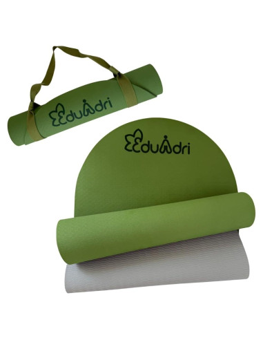Mat de Yoga Eduadri 6mm Antideslizante Ecológico Verde Arco
