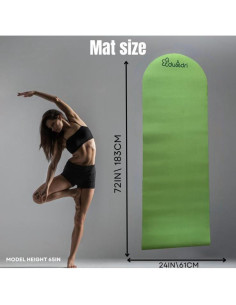 Mat de Yoga Eduadri 6mm Antideslizante Ecológico Verde Arco 2