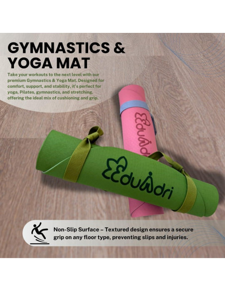 Mat de Yoga Eduadri 6mm Antideslizante Ecológico Verde Arco