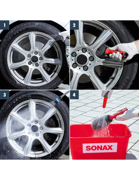 Cepillo para Llantas Sonax 417900 | Limpieza Eficaz y Ergonomía