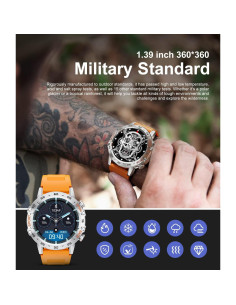 Reloj Inteligente Militar SUNKTA BW1846D Naranja 5ATM 100 Modos 2