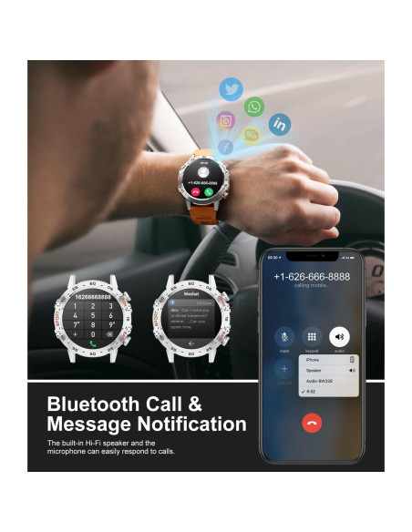 Reloj Inteligente Militar SUNKTA BW1846D Naranja 5ATM 100 Modos