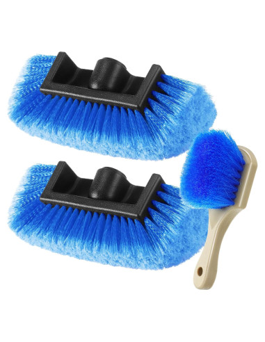 Kit de Cepillos de Limpieza de Auto Vesici 3 Piezas Azul