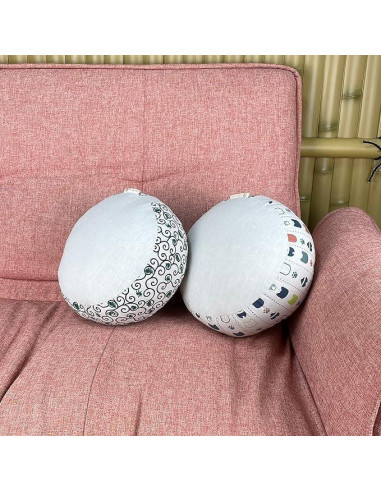 Cojín Zafu para Meditación Zen Dungaree Beige 28 cm