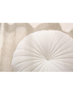 Cojín de Suelo Redondo Beige STRWARD 41.91 cm Terciopelo 2