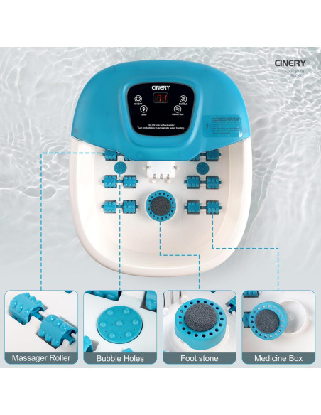 Masajeador de pies FIAHNG con calor, burbujas y vibración