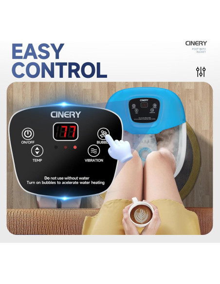 Masajeador de pies FIAHNG con calor, burbujas y vibración