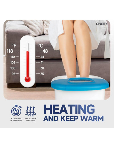 Masajeador de pies FIAHNG con calor, burbujas y vibración