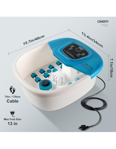Masajeador de pies FIAHNG con calor, burbujas y vibración