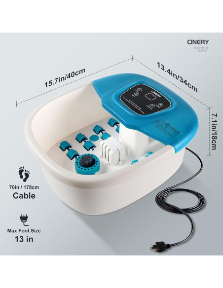Masajeador de pies FIAHNG con calor, burbujas y vibración