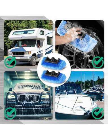 Kit de Cepillos de Limpieza de Auto Vesici 3 Piezas Azul