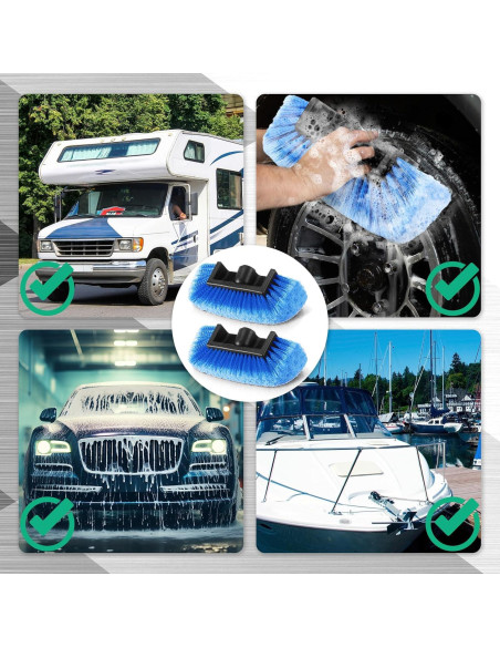 Kit de Cepillos de Limpieza de Auto Vesici 3 Piezas Azul