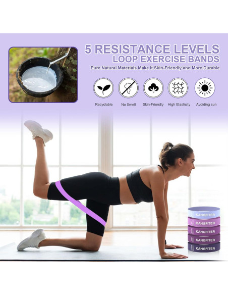 Kit de Pilates Completo 11 Pcs KANGFITER - Anillo, Pelota, Pesas