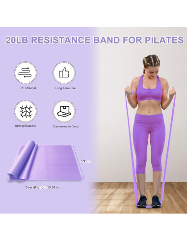 Kit de Pilates Completo 11 Pcs KANGFITER - Anillo, Pelota, Pesas