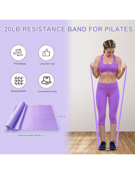 Kit de Pilates Completo 11 Pcs KANGFITER - Anillo, Pelota, Pesas