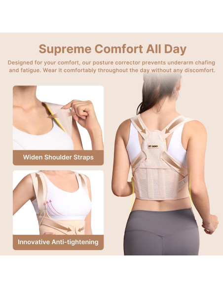 Corrector de Postura Fit Geno para Mujeres M/L Alivio Espalda