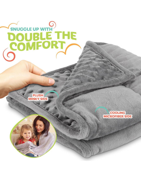 Manta con peso Kidaddle 3.18 kg Gris para Niños 6-12 años