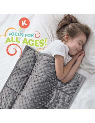 Manta con peso Kidaddle 3.18 kg Gris para Niños 6-12 años