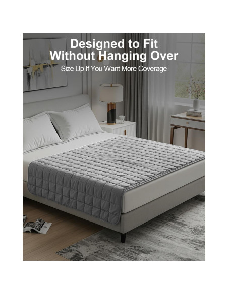 Manta con peso RJOP 4.5kg 122x183cm Algodón Gris Oscuro