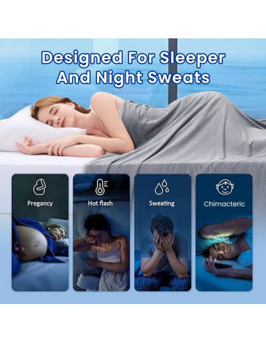 Manta Refrigerante Topcee 274x229 cm para Sudores Nocturnos