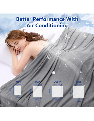 Manta Refrigerante Topcee 274x229 cm para Sudores Nocturnos