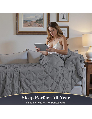 Manta con peso Gkyet 104x152 cm 2.27 kg Gris para adultos