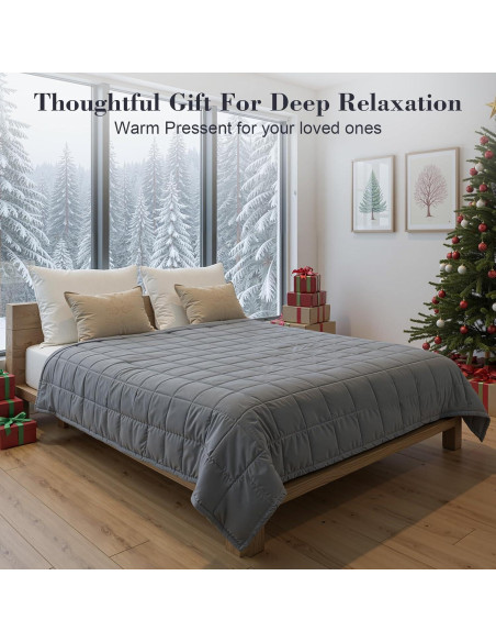 Manta con peso Gkyet 104x152 cm 2.27 kg Gris para adultos